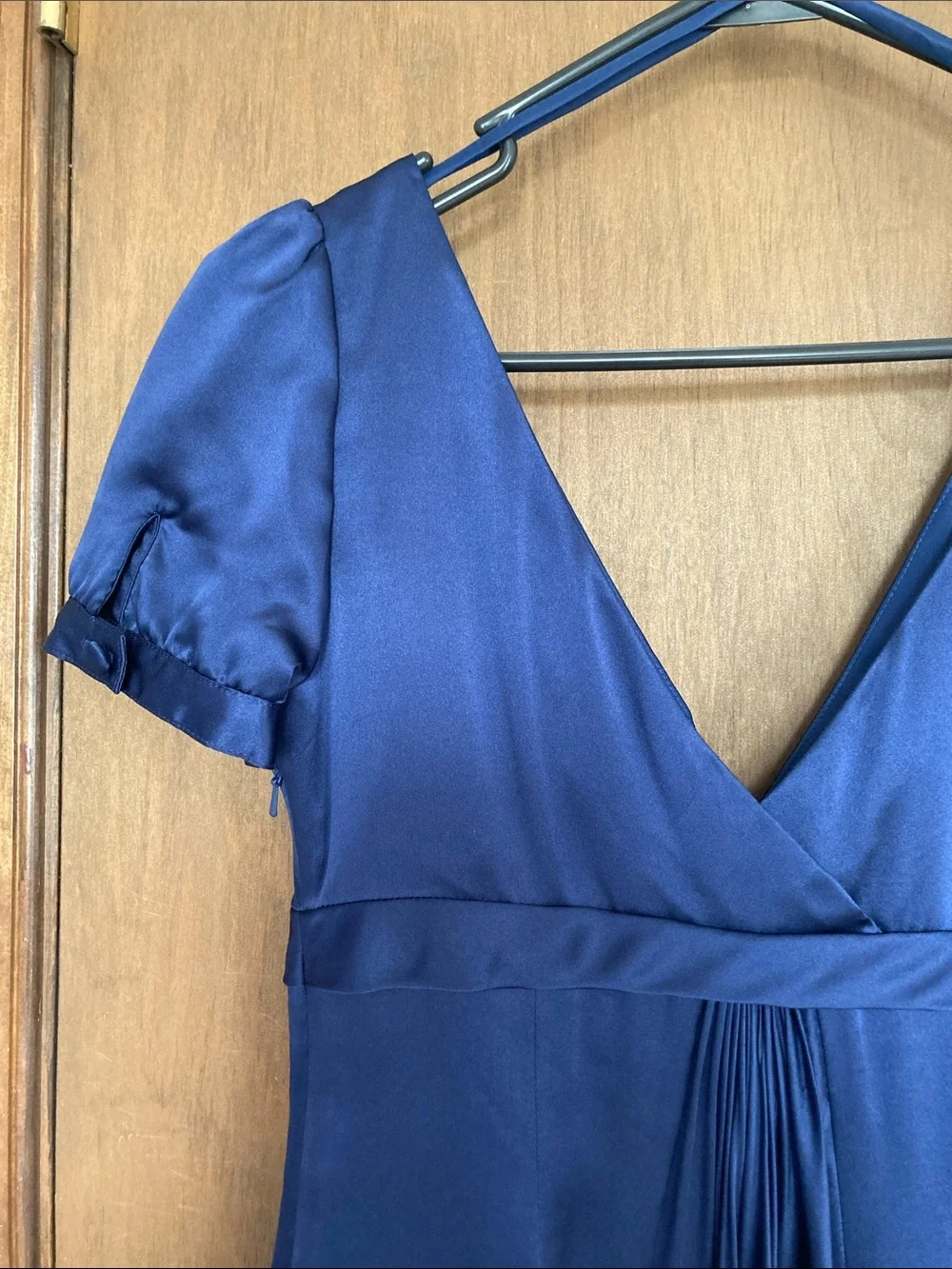 Melissa Sweet silk navy blue dress size 4 - Picture 9 of 17